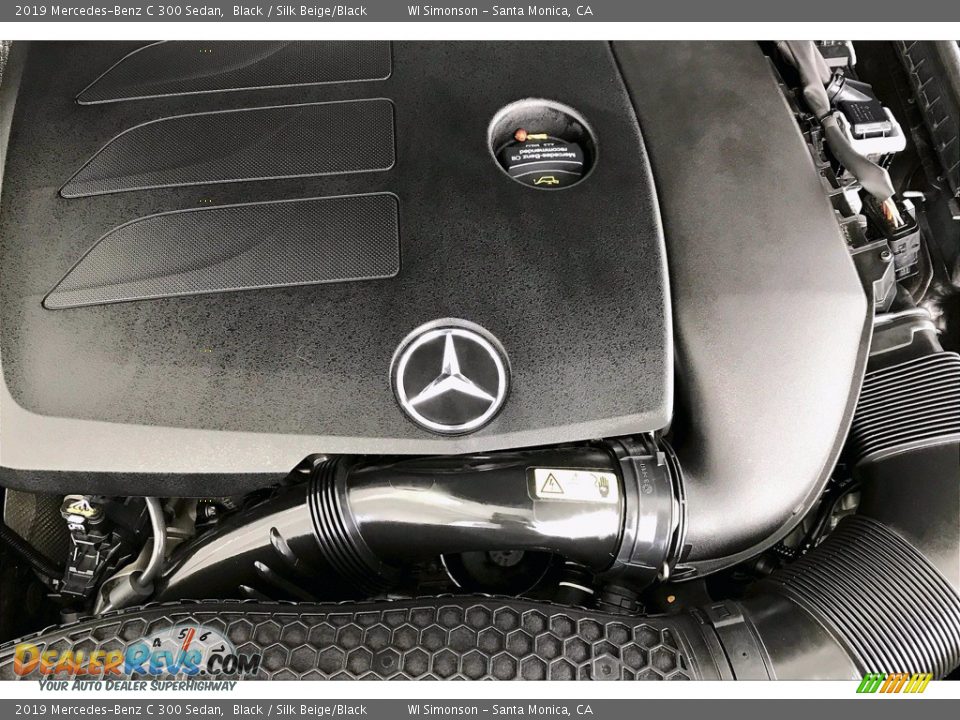 2019 Mercedes-Benz C 300 Sedan Black / Silk Beige/Black Photo #32