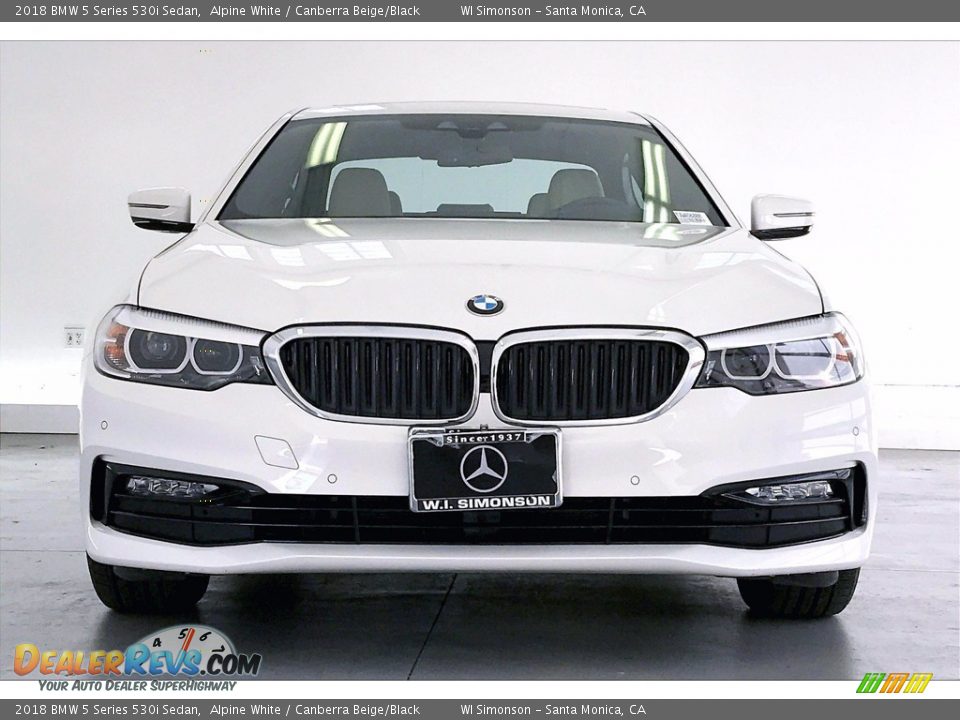 2018 BMW 5 Series 530i Sedan Alpine White / Canberra Beige/Black Photo #2