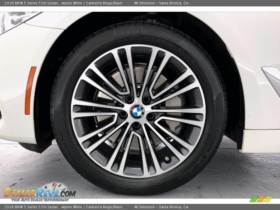 2018 BMW 5 Series 530i Sedan Alpine White / Canberra Beige/Black Photo #8