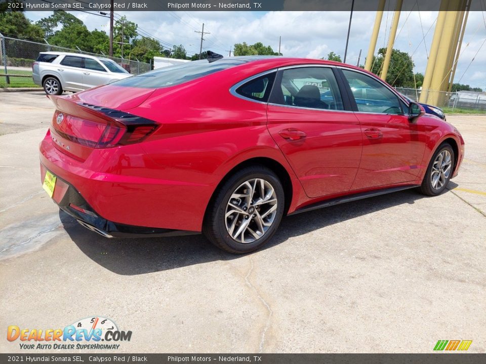 2021 Hyundai Sonata SEL Calypso Red / Black Photo #3