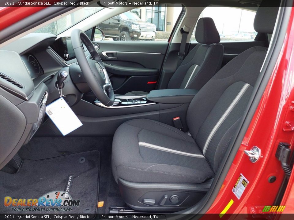 2021 Hyundai Sonata SEL Calypso Red / Black Photo #4