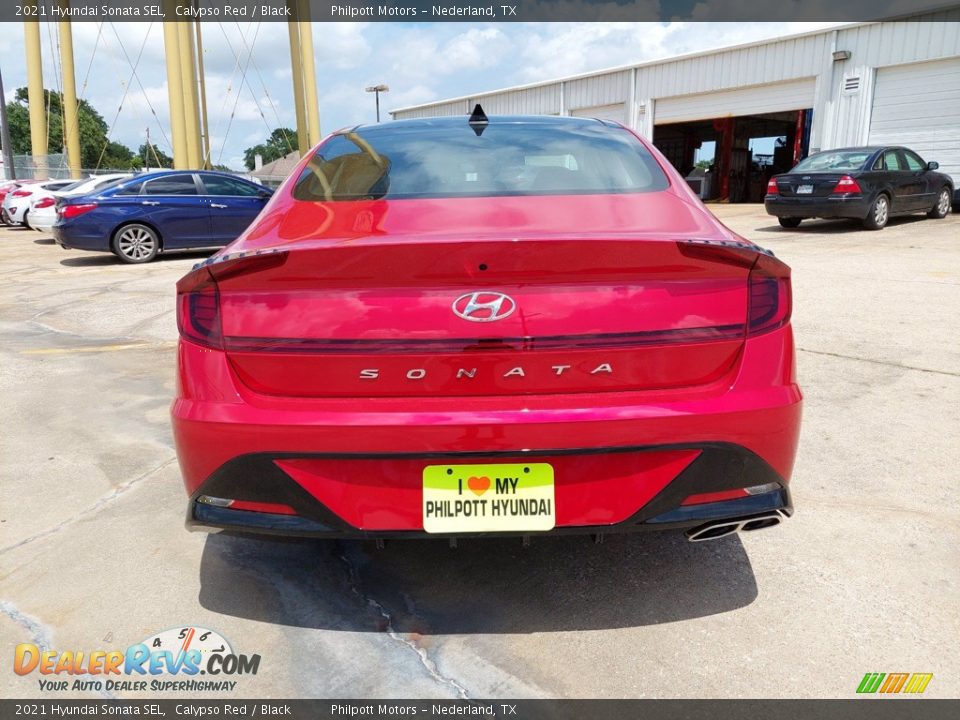2021 Hyundai Sonata SEL Calypso Red / Black Photo #8