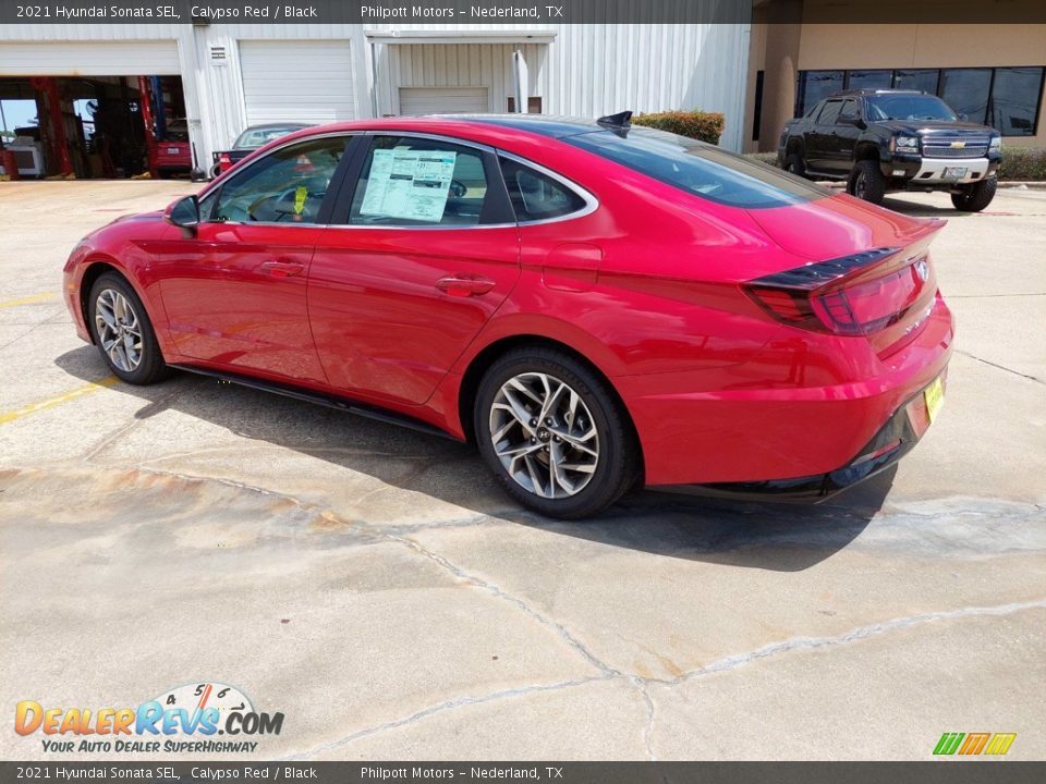 2021 Hyundai Sonata SEL Calypso Red / Black Photo #11