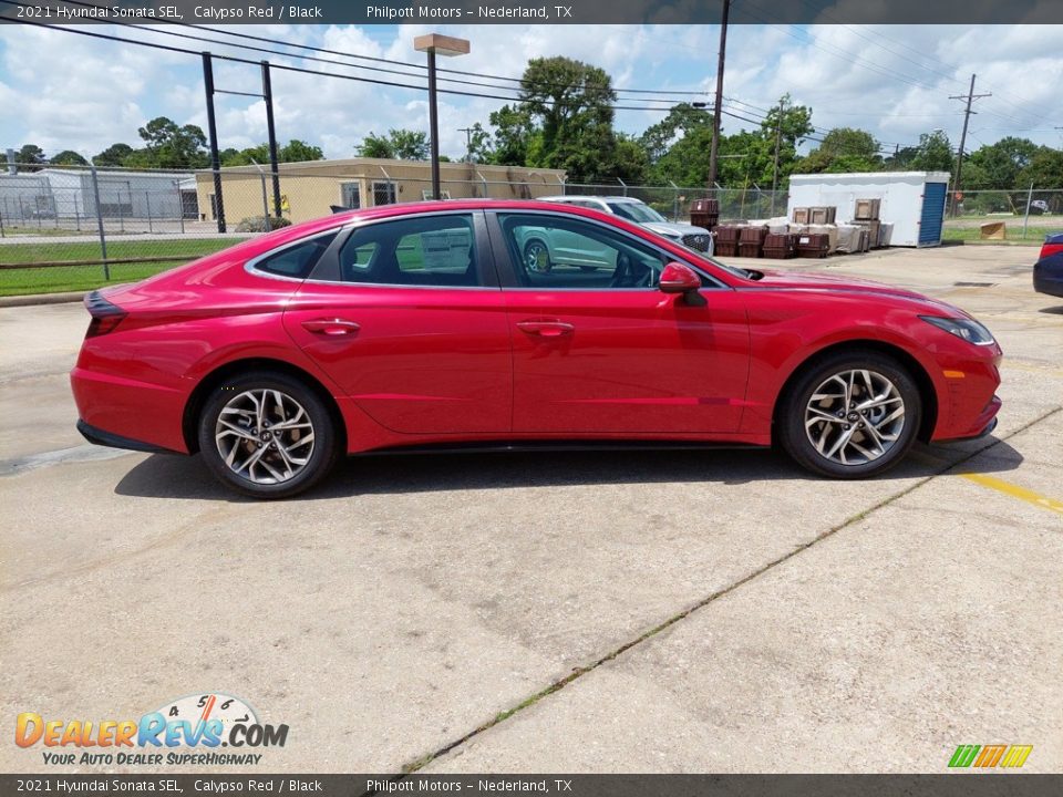 2021 Hyundai Sonata SEL Calypso Red / Black Photo #12