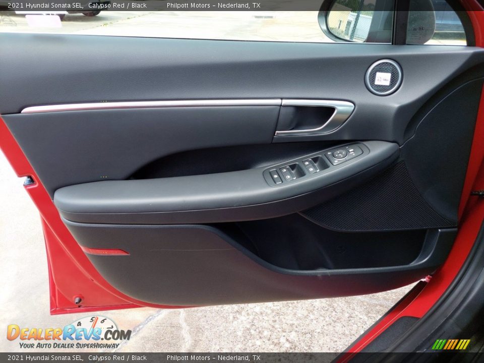 2021 Hyundai Sonata SEL Calypso Red / Black Photo #13