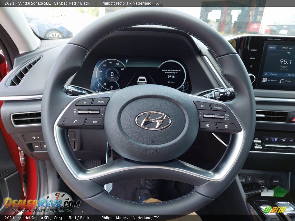 2021 Hyundai Sonata SEL Calypso Red / Black Photo #15