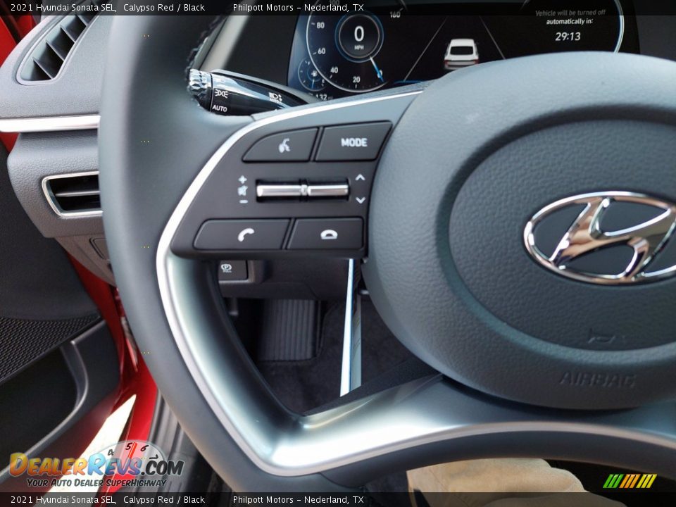 2021 Hyundai Sonata SEL Calypso Red / Black Photo #16