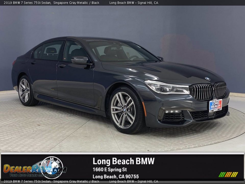 2019 BMW 7 Series 750i Sedan Singapore Gray Metallic / Black Photo #1