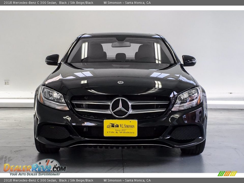 2018 Mercedes-Benz C 300 Sedan Black / Silk Beige/Black Photo #2