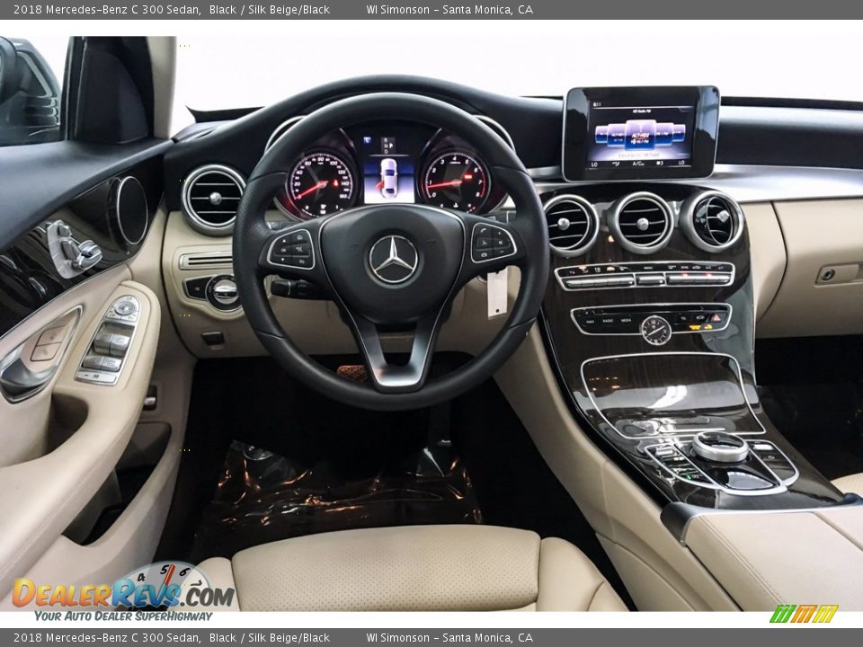 2018 Mercedes-Benz C 300 Sedan Black / Silk Beige/Black Photo #4