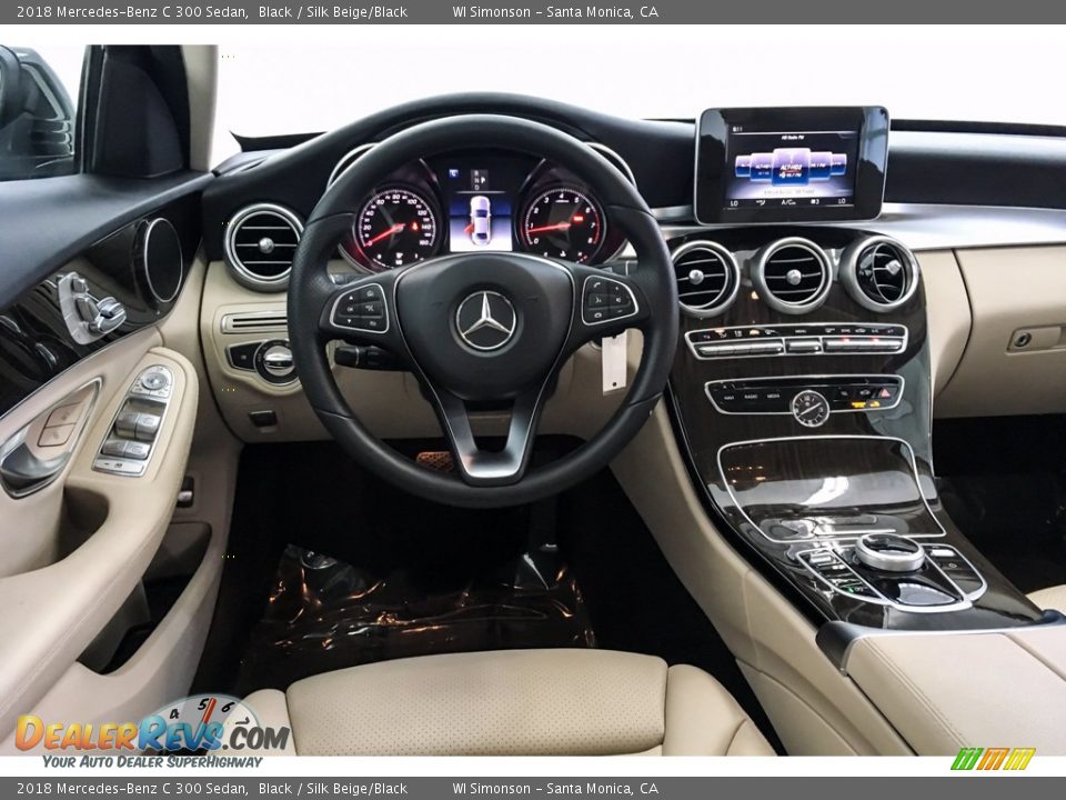 2018 Mercedes-Benz C 300 Sedan Black / Silk Beige/Black Photo #4