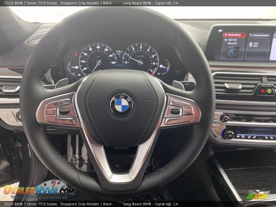 2019 BMW 7 Series 750i Sedan Singapore Gray Metallic / Black Photo #18