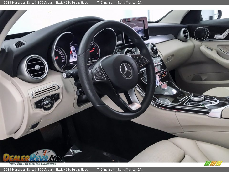 2018 Mercedes-Benz C 300 Sedan Black / Silk Beige/Black Photo #20