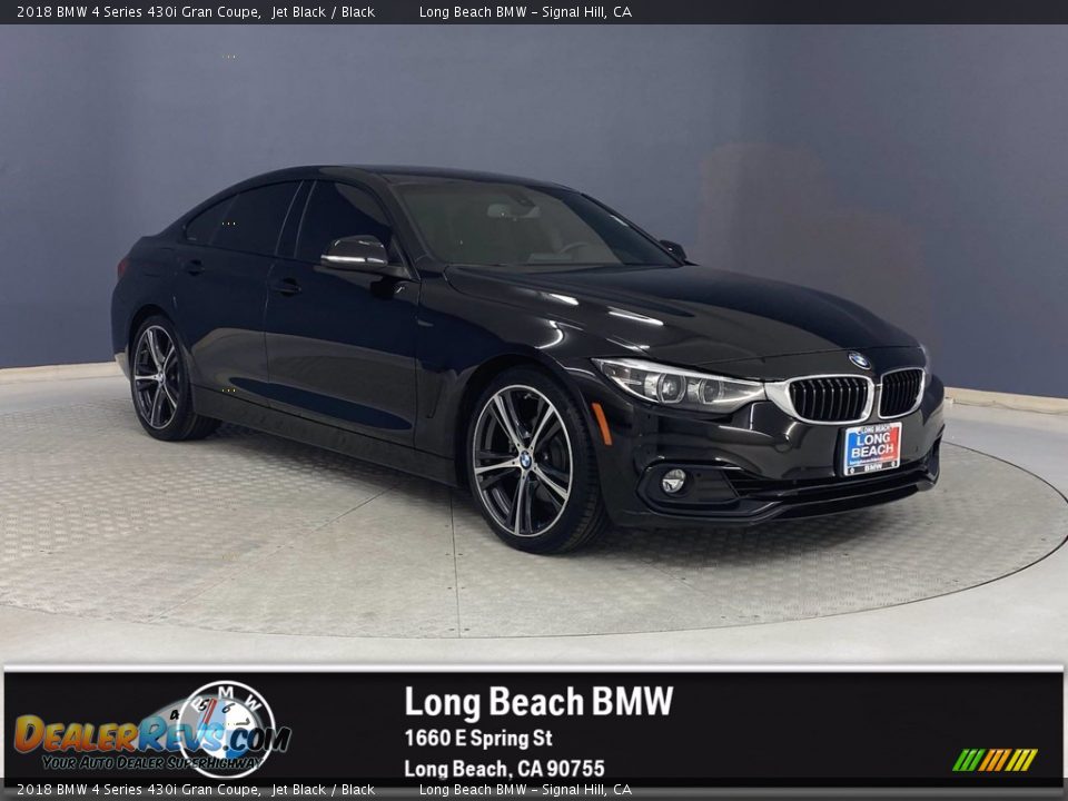 2018 BMW 4 Series 430i Gran Coupe Jet Black / Black Photo #1