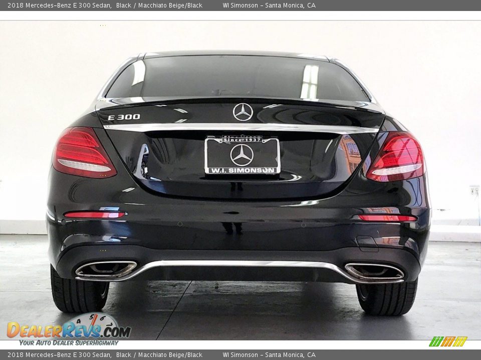 2018 Mercedes-Benz E 300 Sedan Black / Macchiato Beige/Black Photo #3