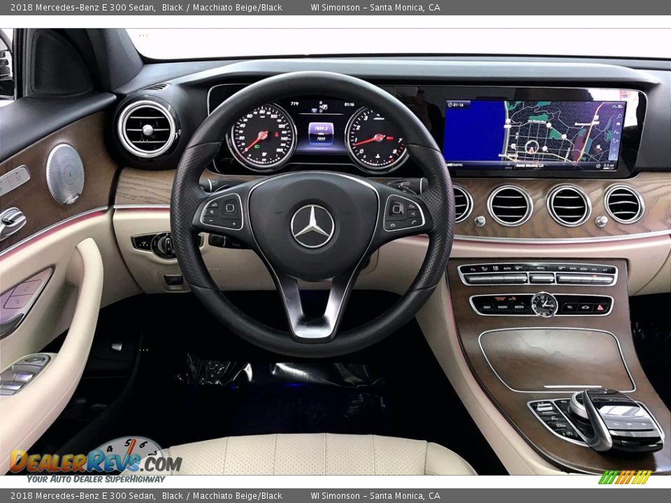 2018 Mercedes-Benz E 300 Sedan Black / Macchiato Beige/Black Photo #4