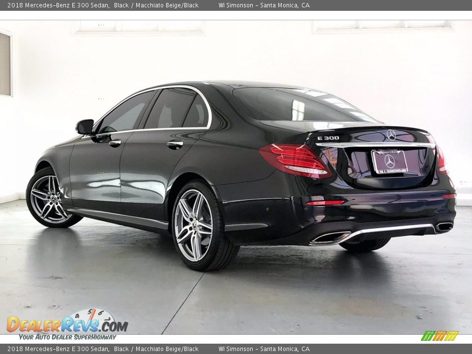 2018 Mercedes-Benz E 300 Sedan Black / Macchiato Beige/Black Photo #10