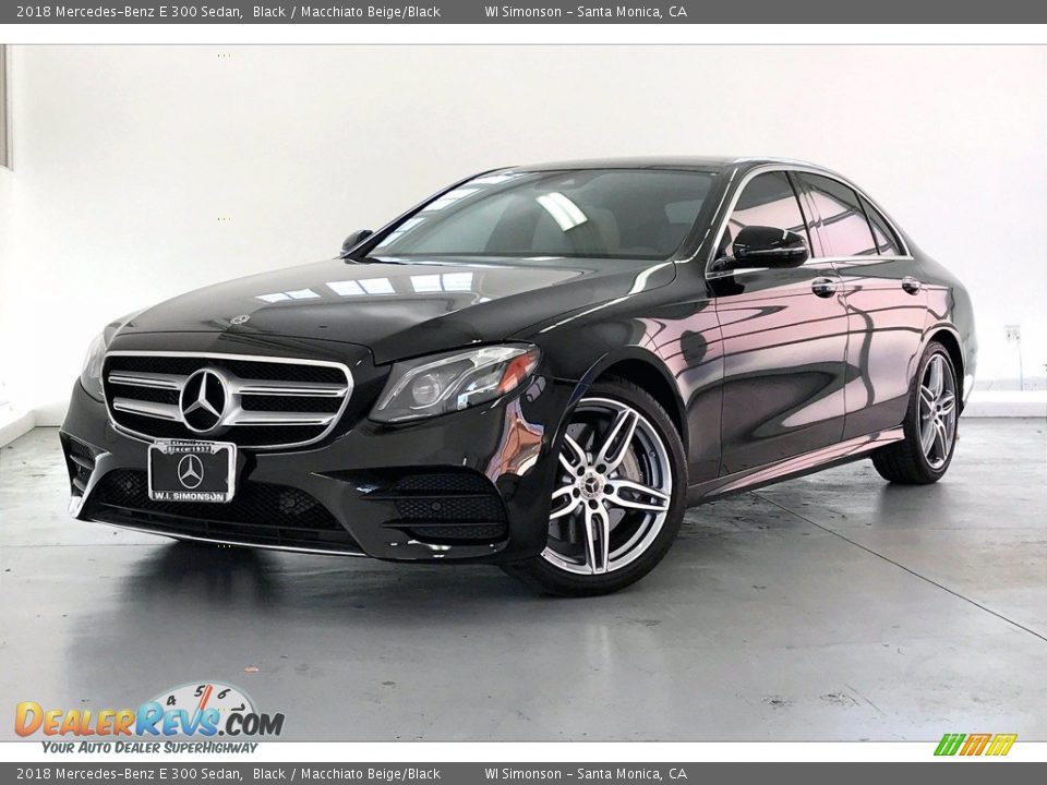 2018 Mercedes-Benz E 300 Sedan Black / Macchiato Beige/Black Photo #12