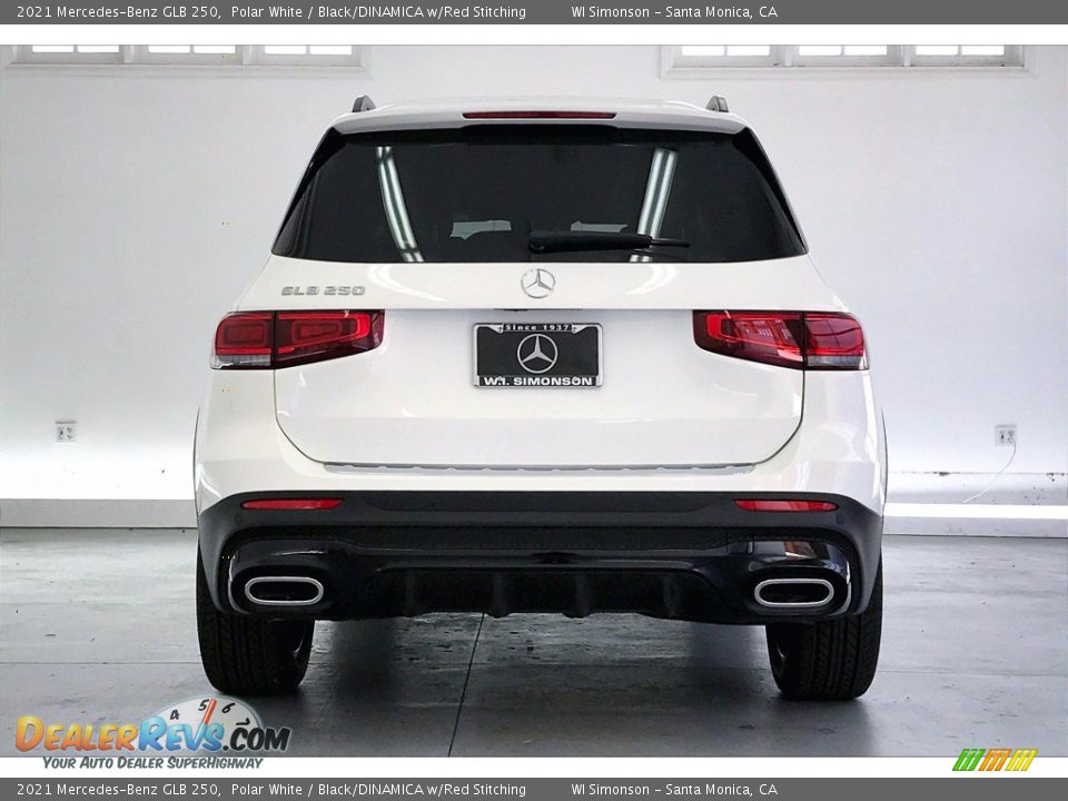 2021 Mercedes-Benz GLB 250 Polar White / Black/DINAMICA w/Red Stitching Photo #3