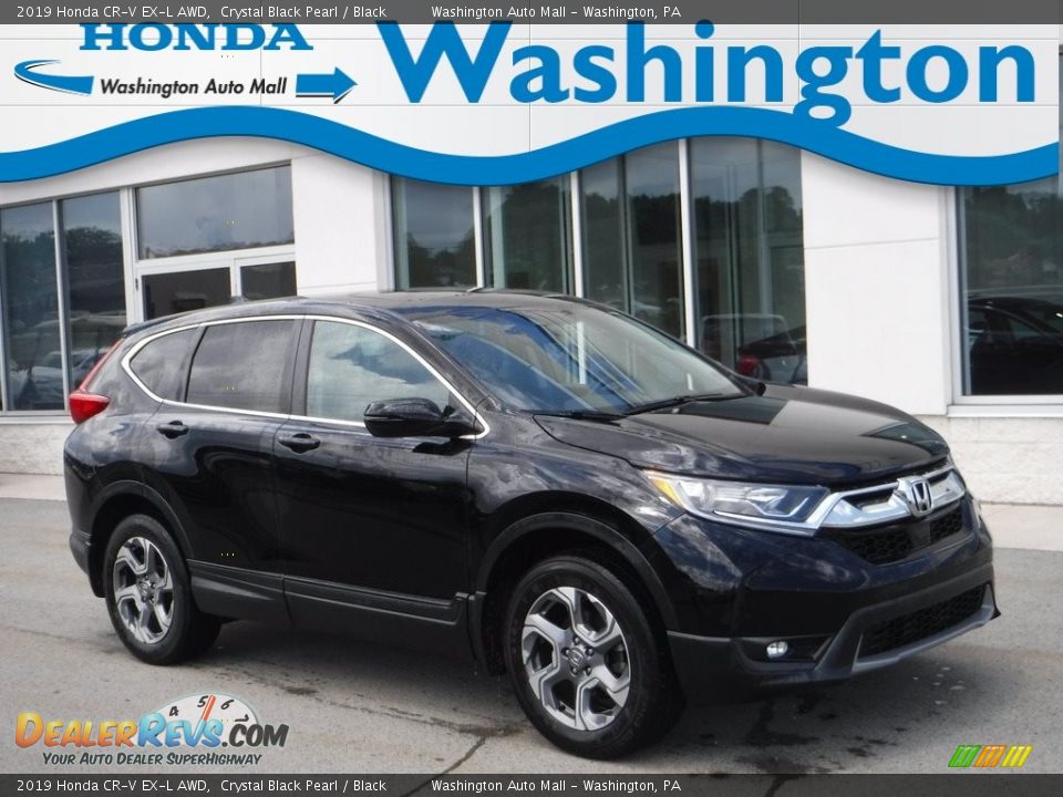 2019 Honda CR-V EX-L AWD Crystal Black Pearl / Black Photo #1