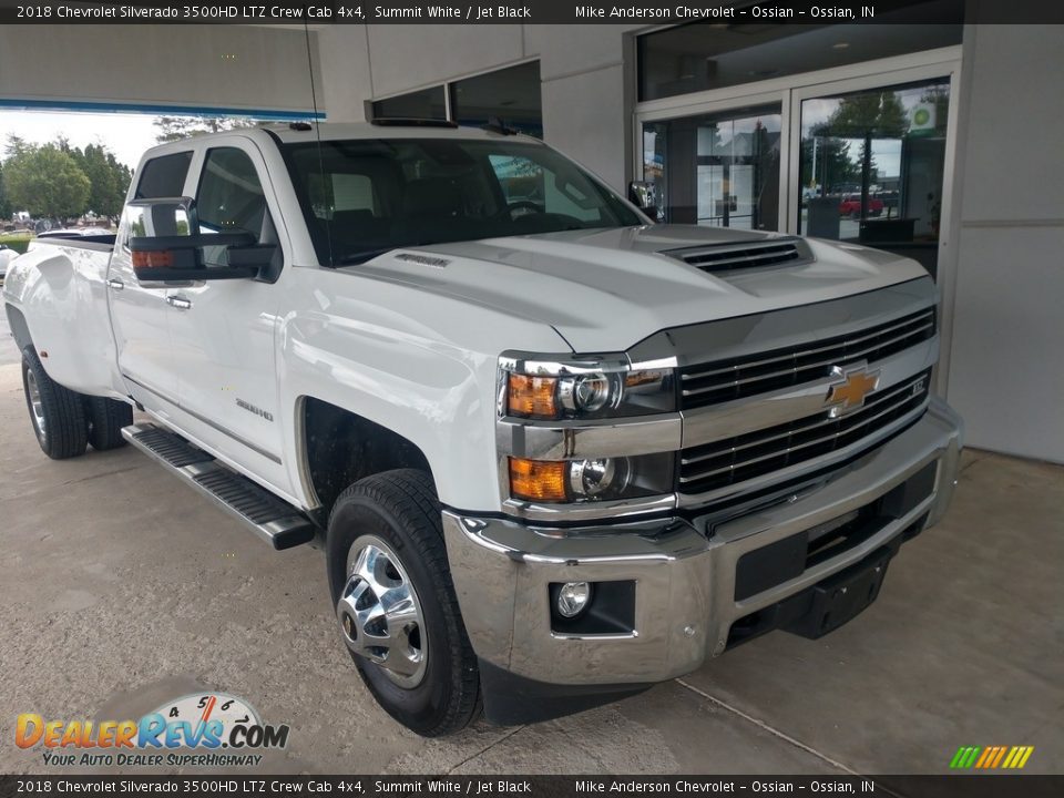 Summit White 2018 Chevrolet Silverado 3500HD LTZ Crew Cab 4x4 Photo #2