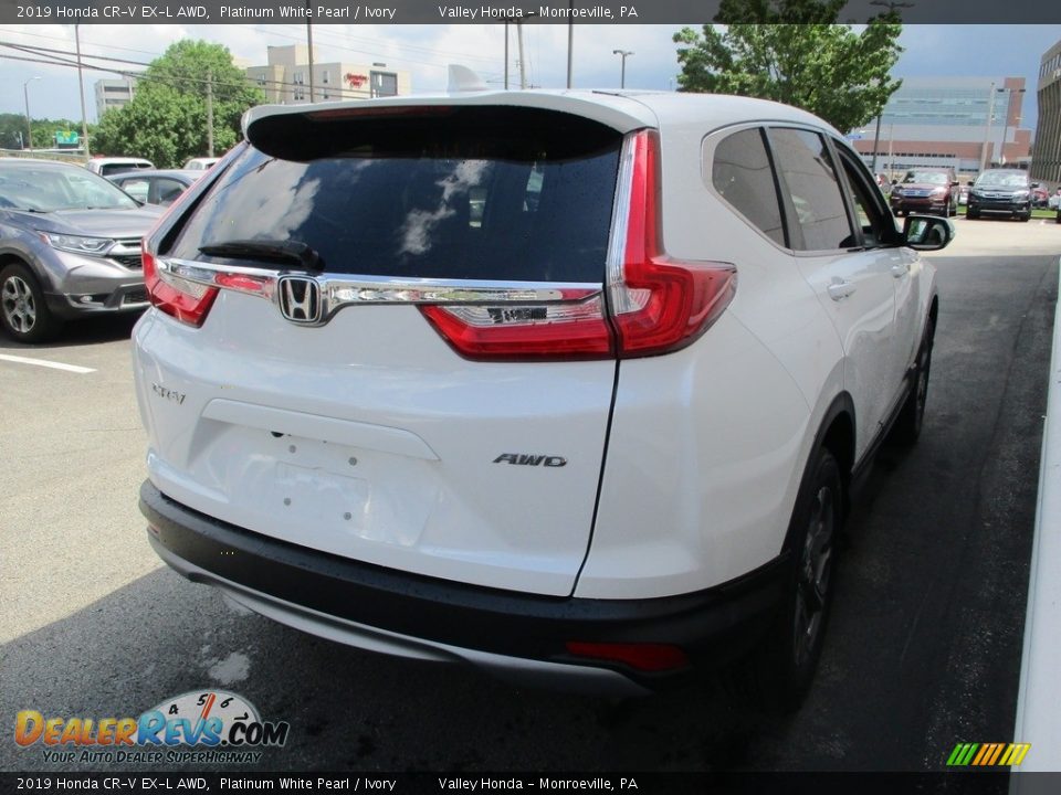 2019 Honda CR-V EX-L AWD Platinum White Pearl / Ivory Photo #5