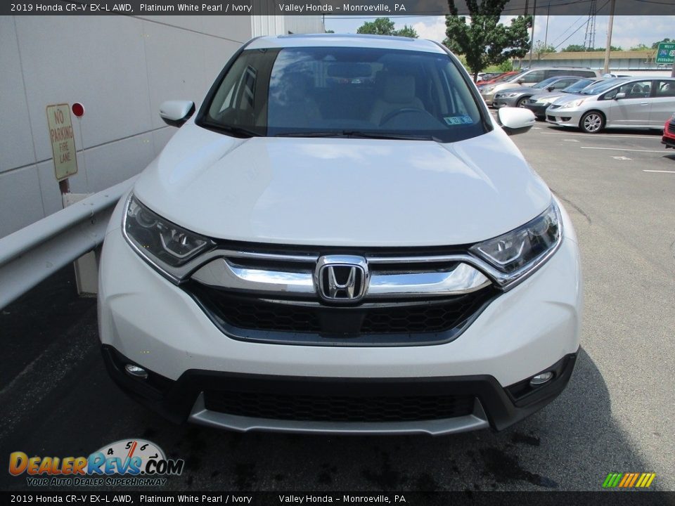 2019 Honda CR-V EX-L AWD Platinum White Pearl / Ivory Photo #8