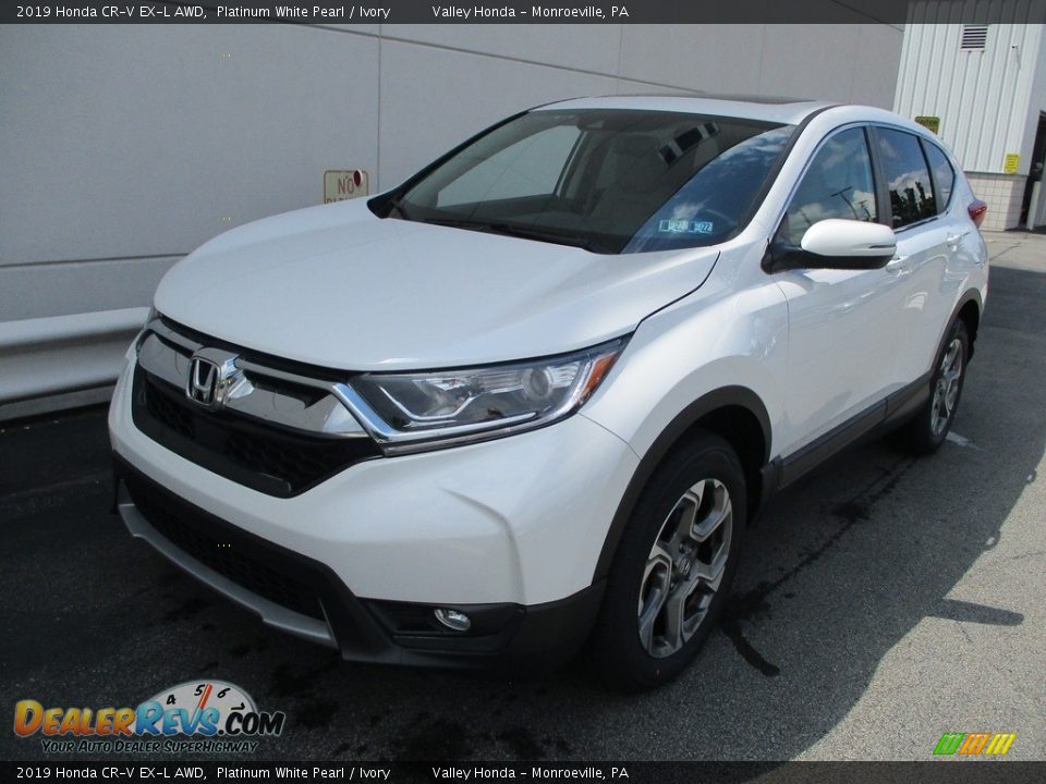 2019 Honda CR-V EX-L AWD Platinum White Pearl / Ivory Photo #9