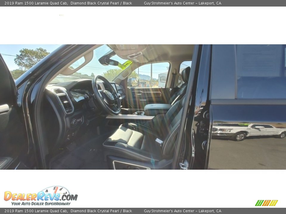 2019 Ram 1500 Laramie Quad Cab Diamond Black Crystal Pearl / Black Photo #7