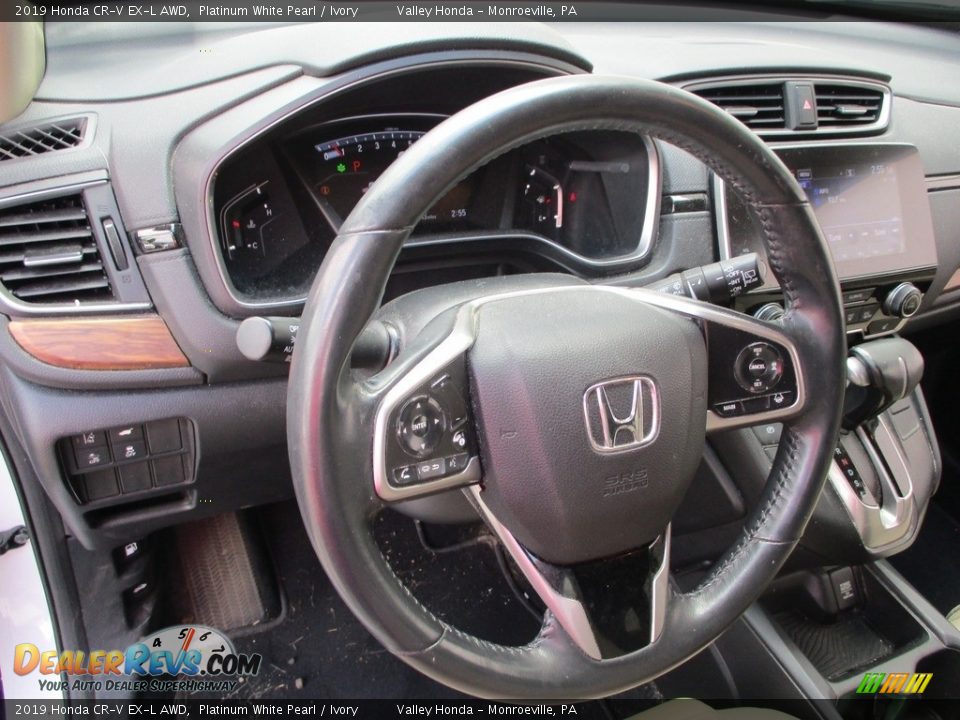 2019 Honda CR-V EX-L AWD Platinum White Pearl / Ivory Photo #15
