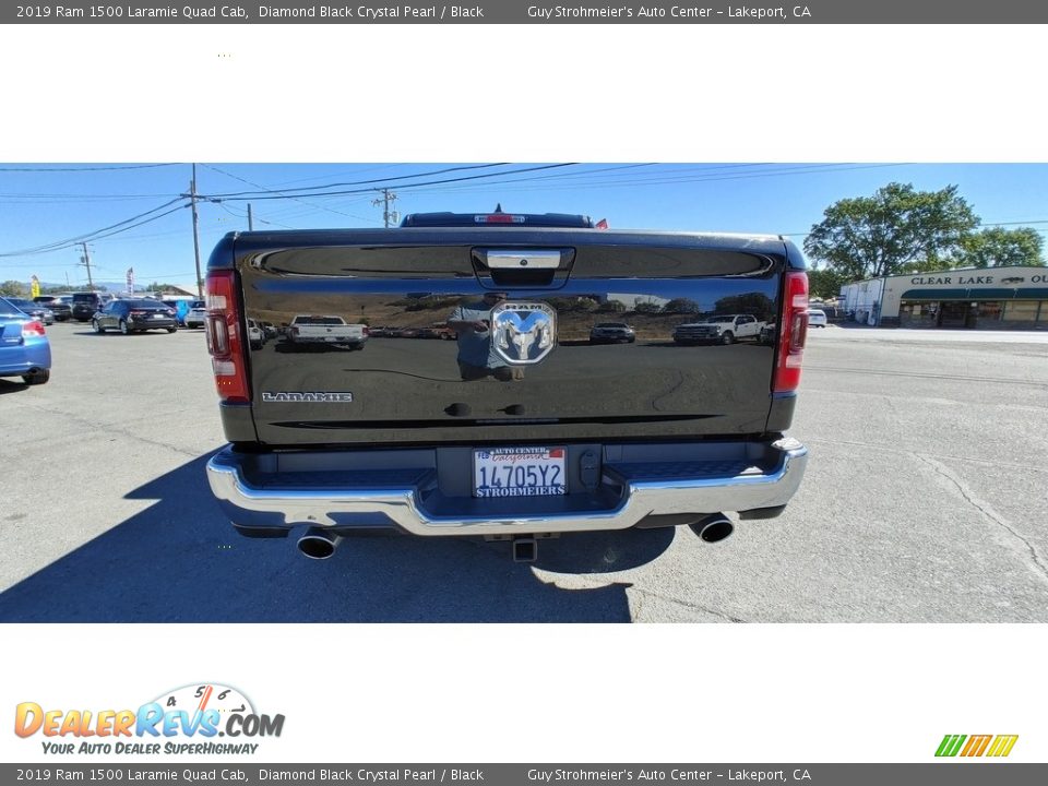 2019 Ram 1500 Laramie Quad Cab Diamond Black Crystal Pearl / Black Photo #10