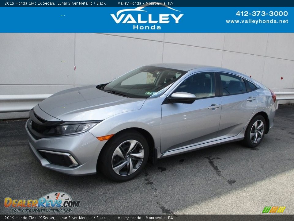 2019 Honda Civic LX Sedan Lunar Silver Metallic / Black Photo #1