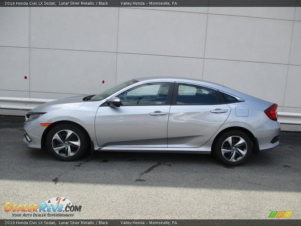 2019 Honda Civic LX Sedan Lunar Silver Metallic / Black Photo #2