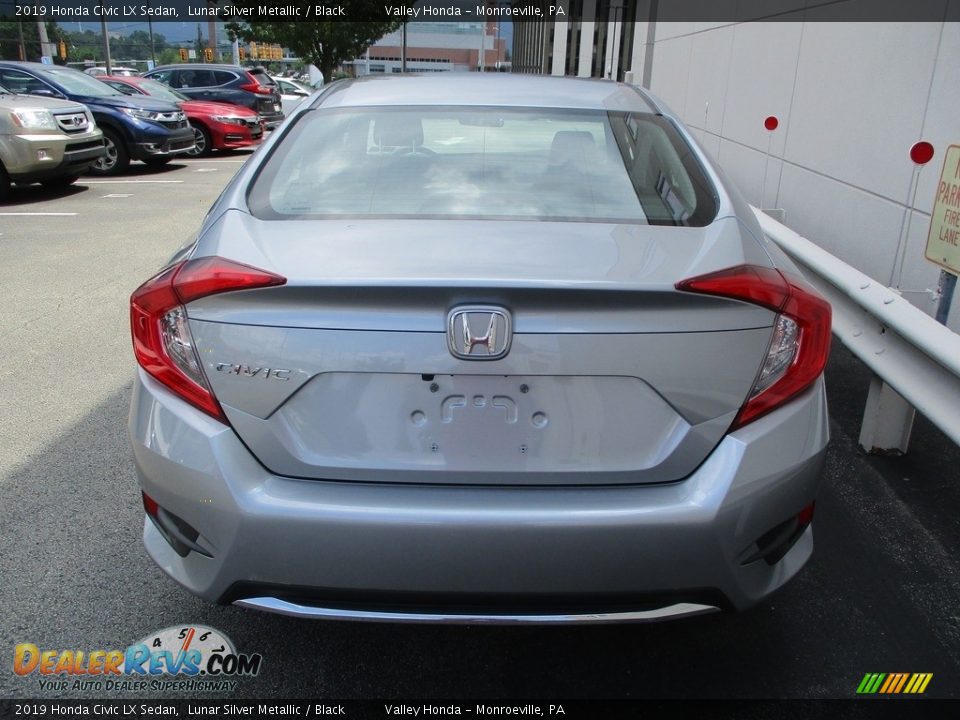 2019 Honda Civic LX Sedan Lunar Silver Metallic / Black Photo #4