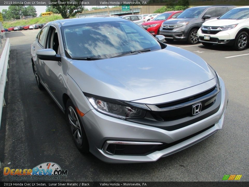 2019 Honda Civic LX Sedan Lunar Silver Metallic / Black Photo #7