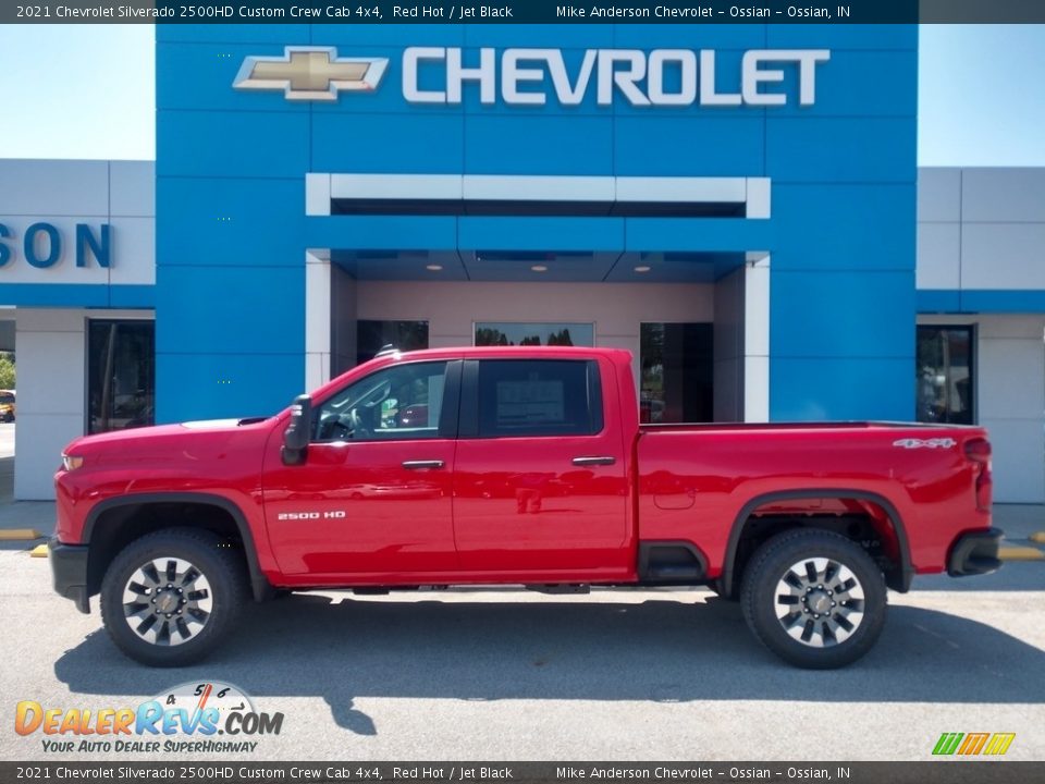 2021 Chevrolet Silverado 2500HD Custom Crew Cab 4x4 Red Hot / Jet Black Photo #1