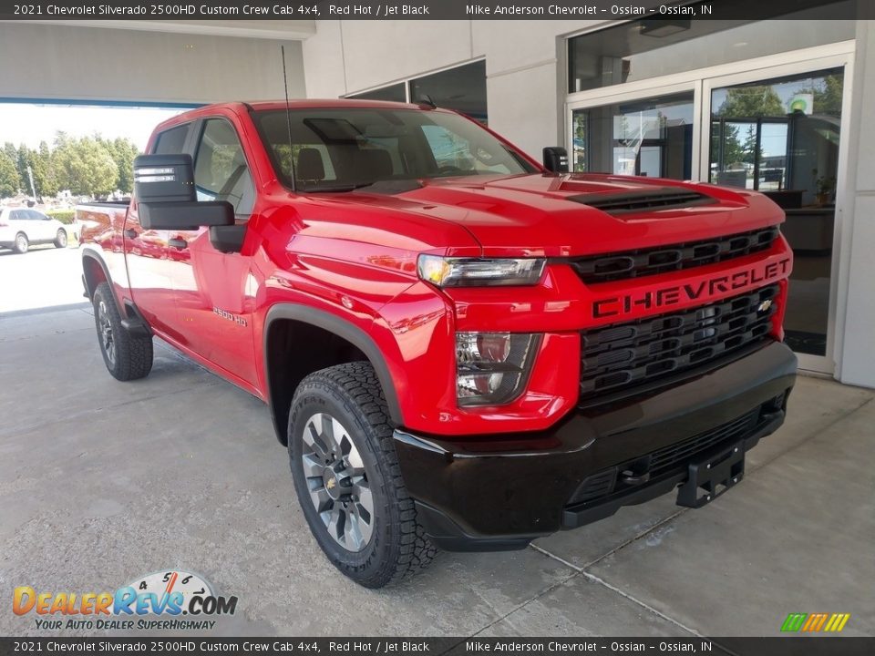 2021 Chevrolet Silverado 2500HD Custom Crew Cab 4x4 Red Hot / Jet Black Photo #2