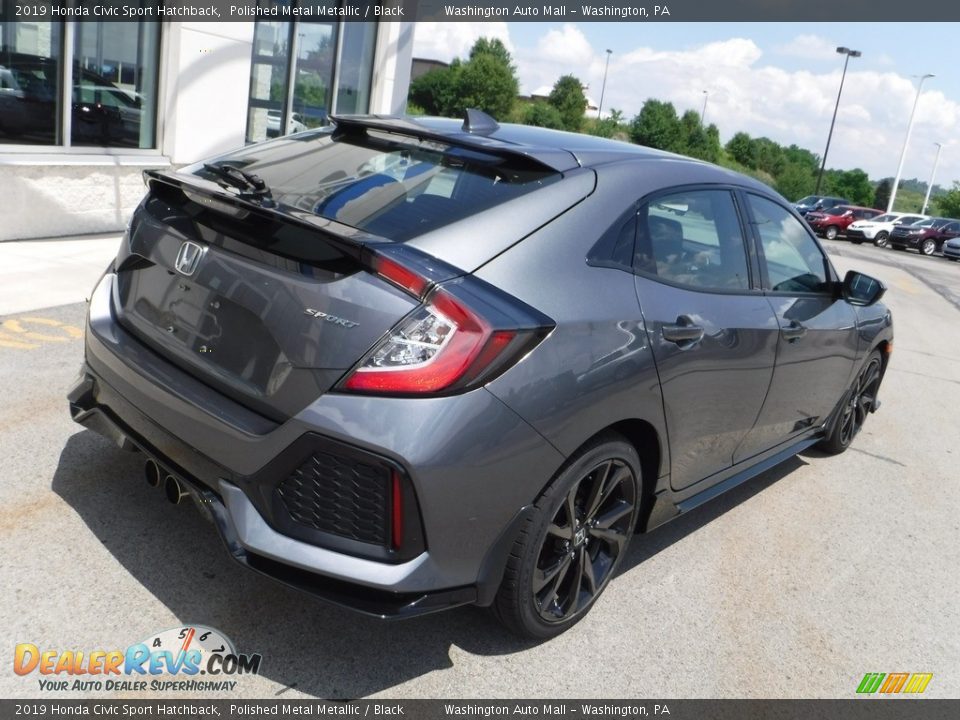 2019 Honda Civic Sport Hatchback Polished Metal Metallic / Black Photo #8