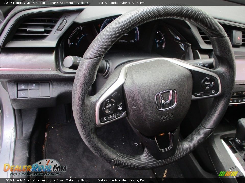 2019 Honda Civic LX Sedan Lunar Silver Metallic / Black Photo #14