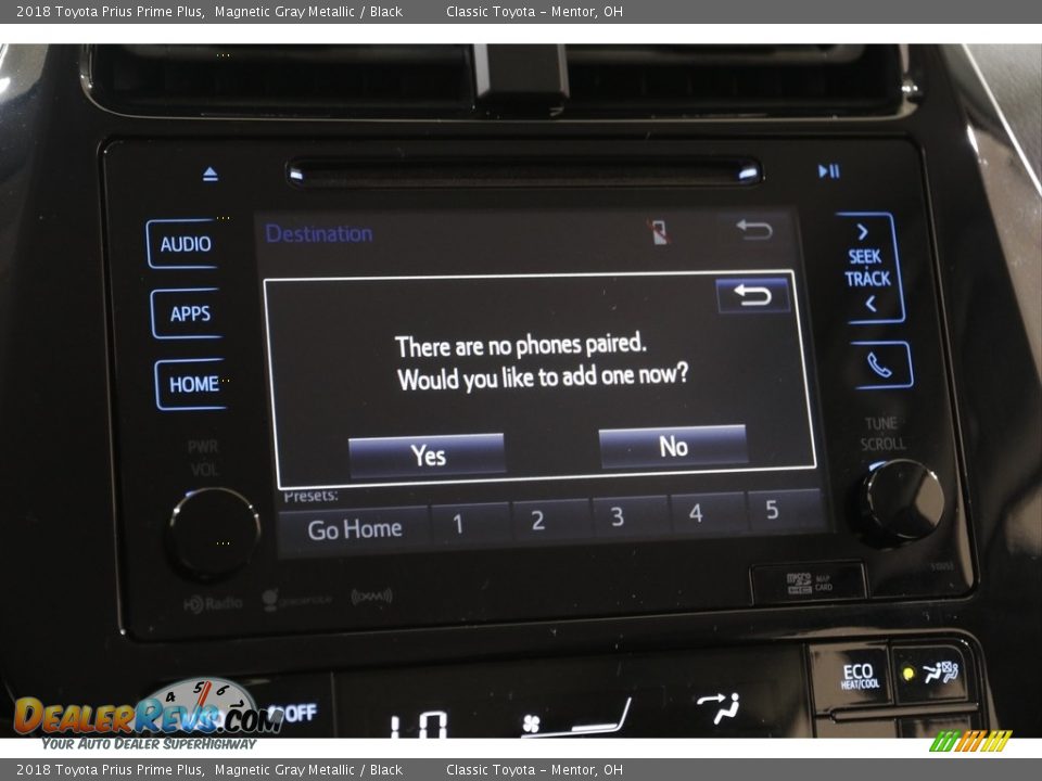 2018 Toyota Prius Prime Plus Magnetic Gray Metallic / Black Photo #12