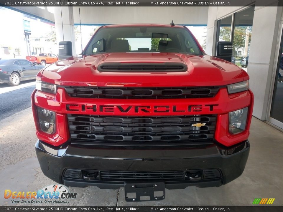 2021 Chevrolet Silverado 2500HD Custom Crew Cab 4x4 Red Hot / Jet Black Photo #9