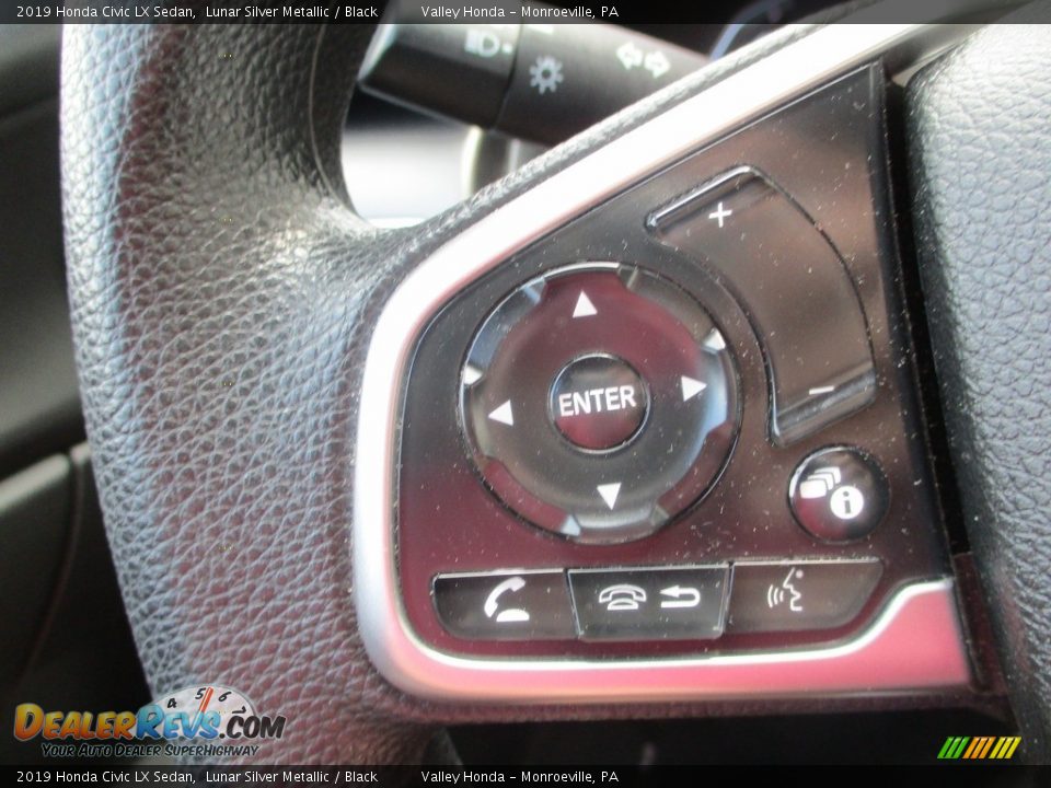 2019 Honda Civic LX Sedan Lunar Silver Metallic / Black Photo #18