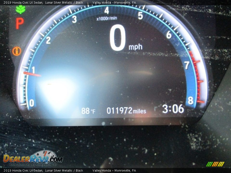 2019 Honda Civic LX Sedan Lunar Silver Metallic / Black Photo #20