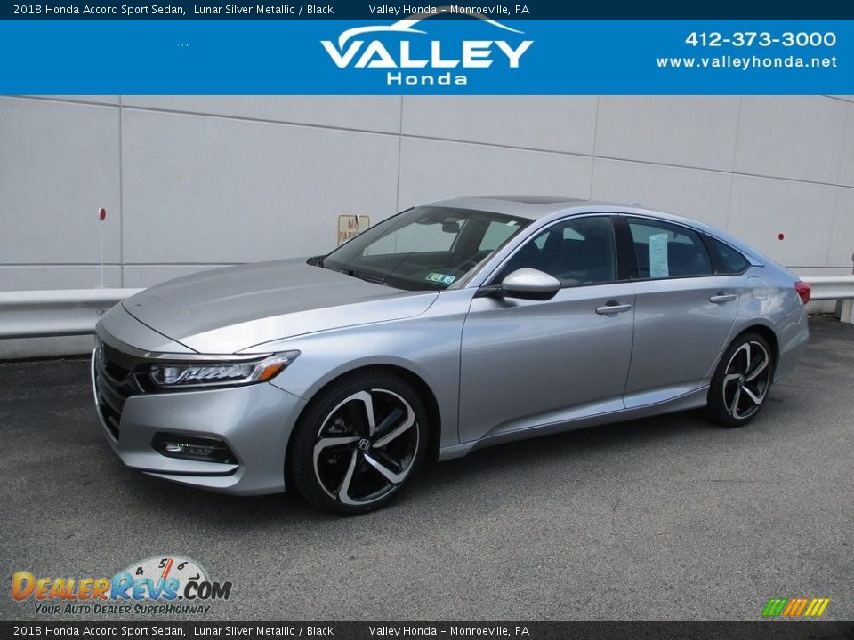 2018 Honda Accord Sport Sedan Lunar Silver Metallic / Black Photo #1