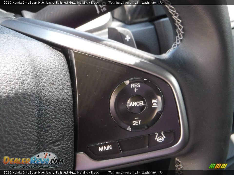 2019 Honda Civic Sport Hatchback Polished Metal Metallic / Black Photo #18
