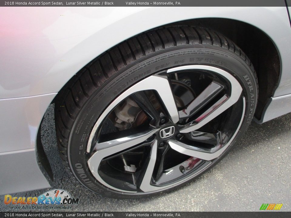 2018 Honda Accord Sport Sedan Lunar Silver Metallic / Black Photo #7