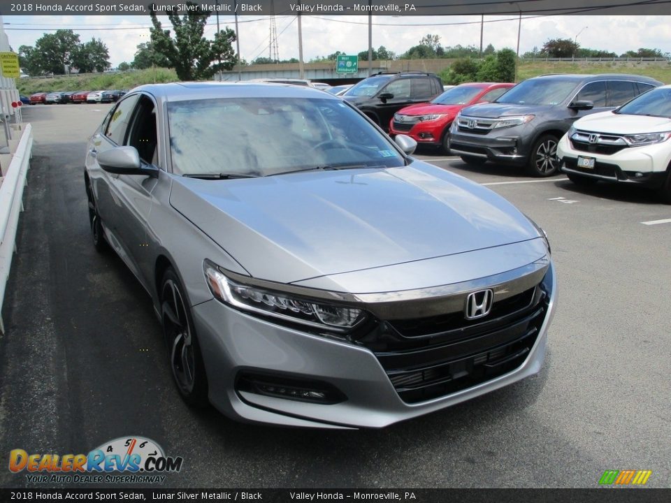 2018 Honda Accord Sport Sedan Lunar Silver Metallic / Black Photo #8