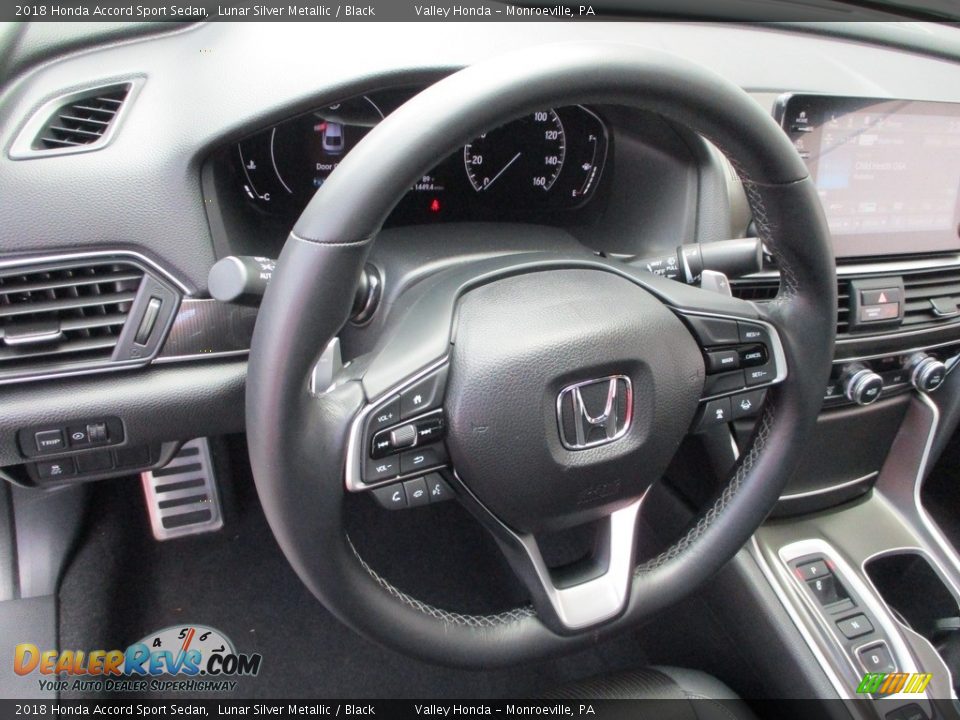 2018 Honda Accord Sport Sedan Lunar Silver Metallic / Black Photo #15