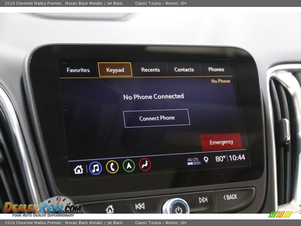 2019 Chevrolet Malibu Premier Mosaic Black Metallic / Jet Black Photo #12