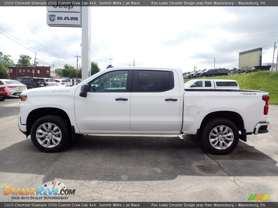 2020 Chevrolet Silverado 1500 Custom Crew Cab 4x4 Summit White / Jet Black Photo #2